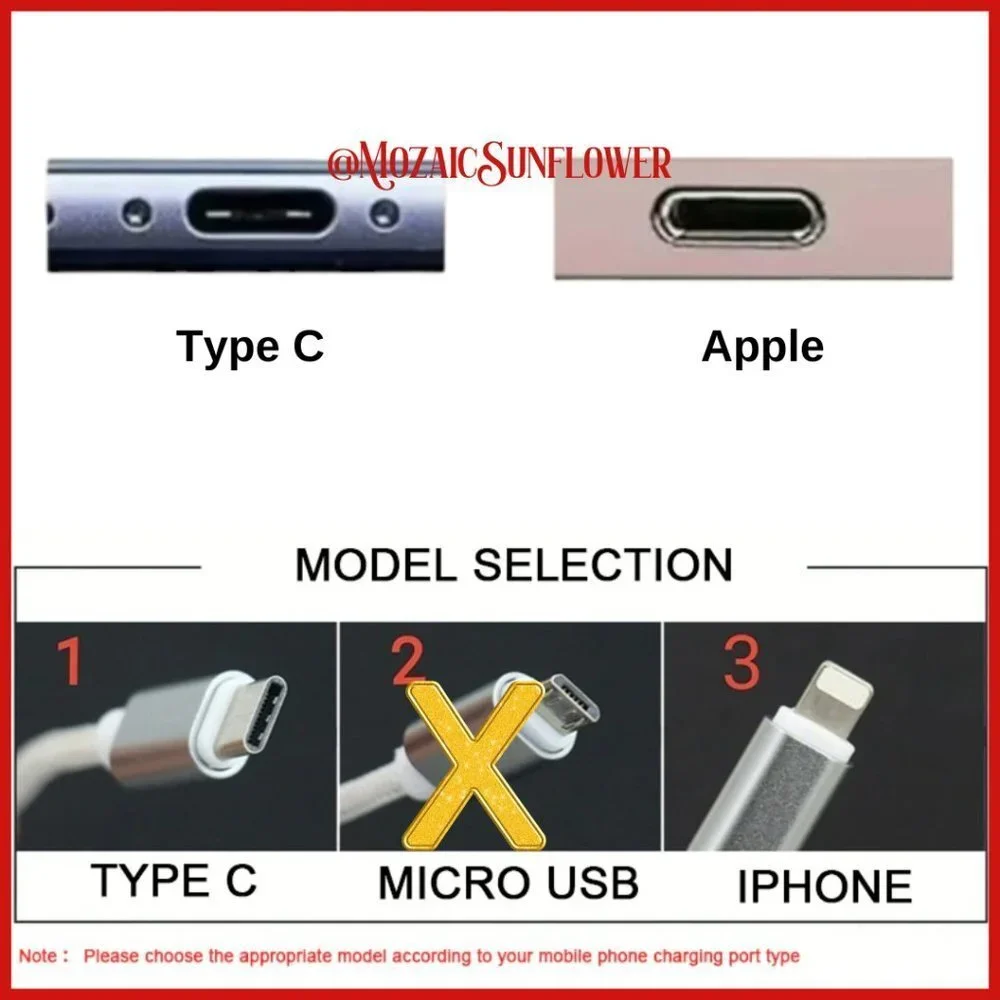 Type C USB Charging Port Anti Dust Plug Cute Cat and Sunflower